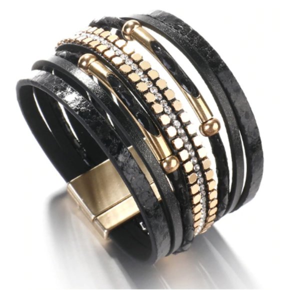 Beige Leather Bracelet by Patricia Adelson - Picture 4 of 8